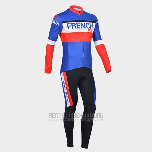 2014 Fahrradbekleidung Monton Champion Francese Trikot Langarm und Tragerhose